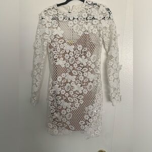 Self Portrait Strike Guipuree Lace Dress